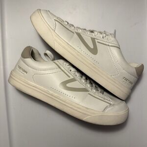 Tretorn Shoes Womens Size 8 White Beige Leather Serve Low Top Casual Sneakers